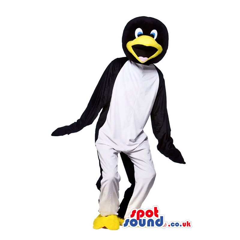 Customizable Funny Penguin Mascot With White Front Body -