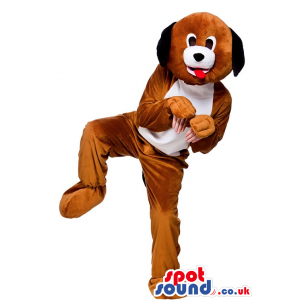 Dog Mascot With Comfortable Option For Your Hands - Custom