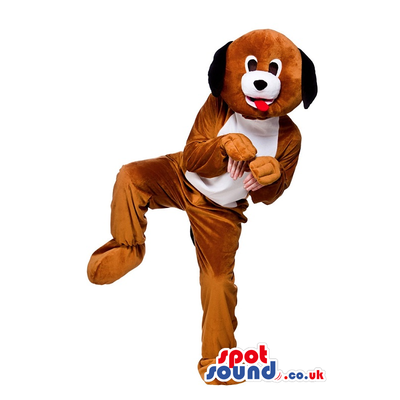 Dog Mascot With Comfortable Option For Your Hands - Custom