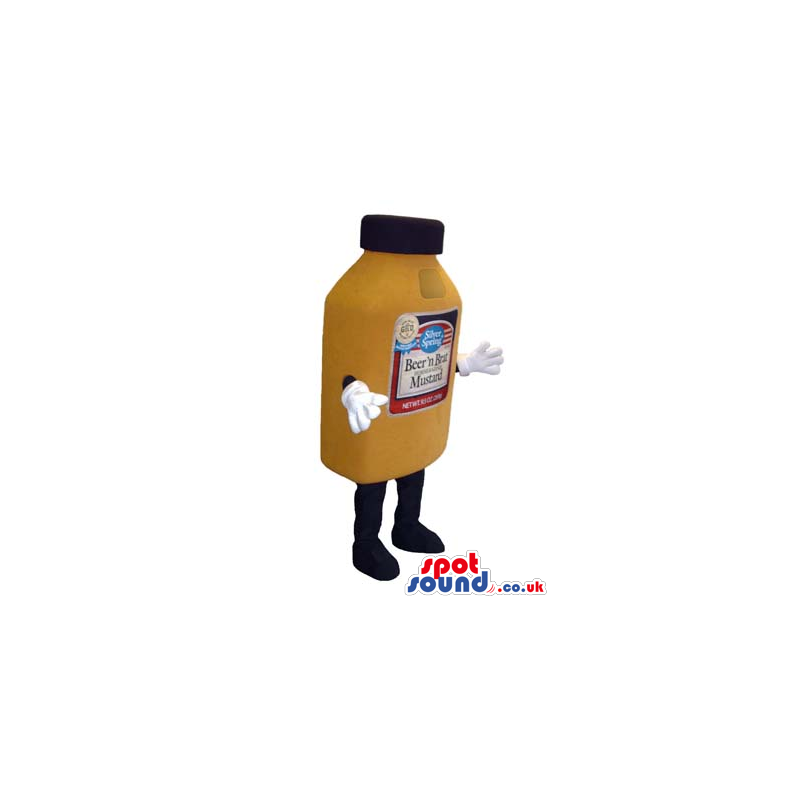 Customizable Brown Bottle Mascot With Space For Text - Custom