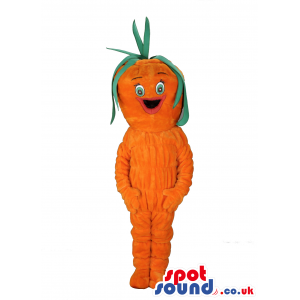 Customizable Plush Carrot Mascot With A Funny Face - Custom