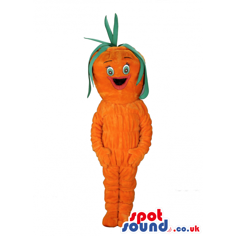 Customizable Plush Carrot Mascot With A Funny Face - Custom