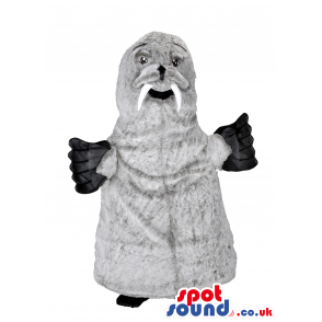 Customizable All Grey Plush Sea Lion Animal Mascot - Custom