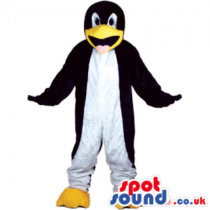 Customizable Plain Penguin Mascot Showing Its Tongue - Custom