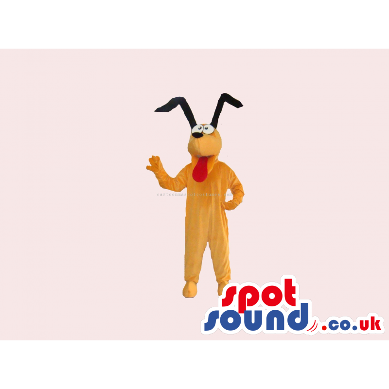 Customizable Brown Dog Mascot Like Disney'S Pluto - Custom