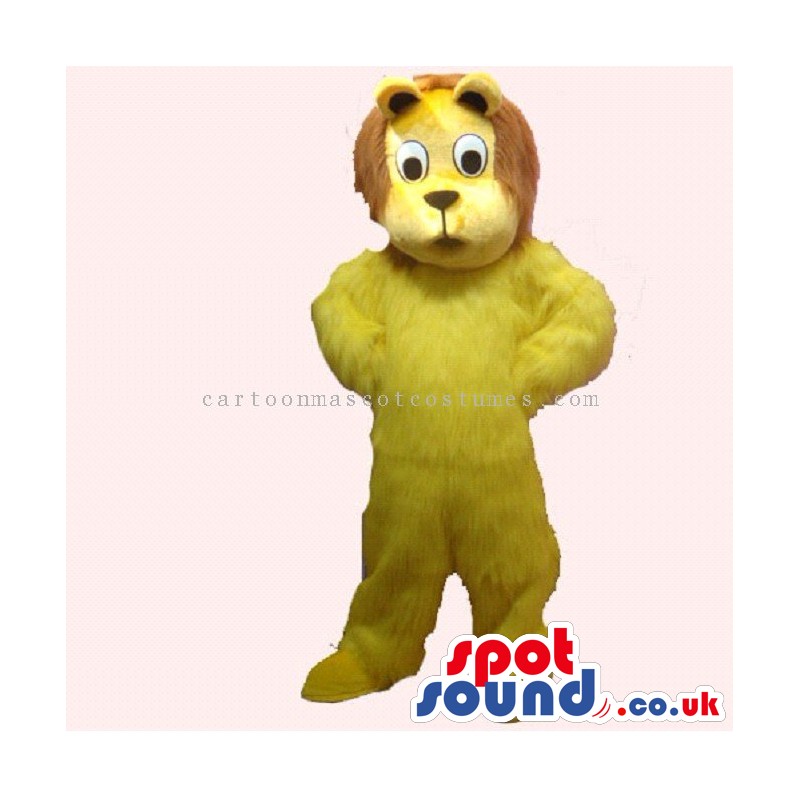 Customizable All Yellow Plain Cute Lion Plush Mascot - Custom