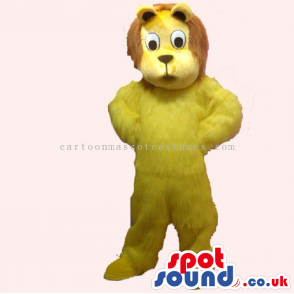 Customizable All Yellow Plain Cute Lion Plush Mascot - Custom