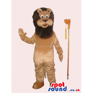 Customizable All Brown Plain Cute Lion Plush Mascot - Custom