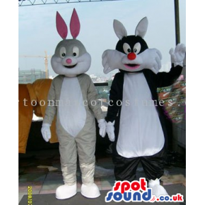 Sylvester Cat And Bugs Bunny Cartoon Character Mascots - Custom