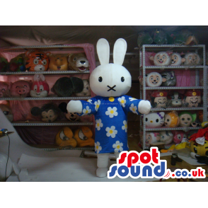 White Miffy It Rabbit Cartoon Children'S Story Character Mascot