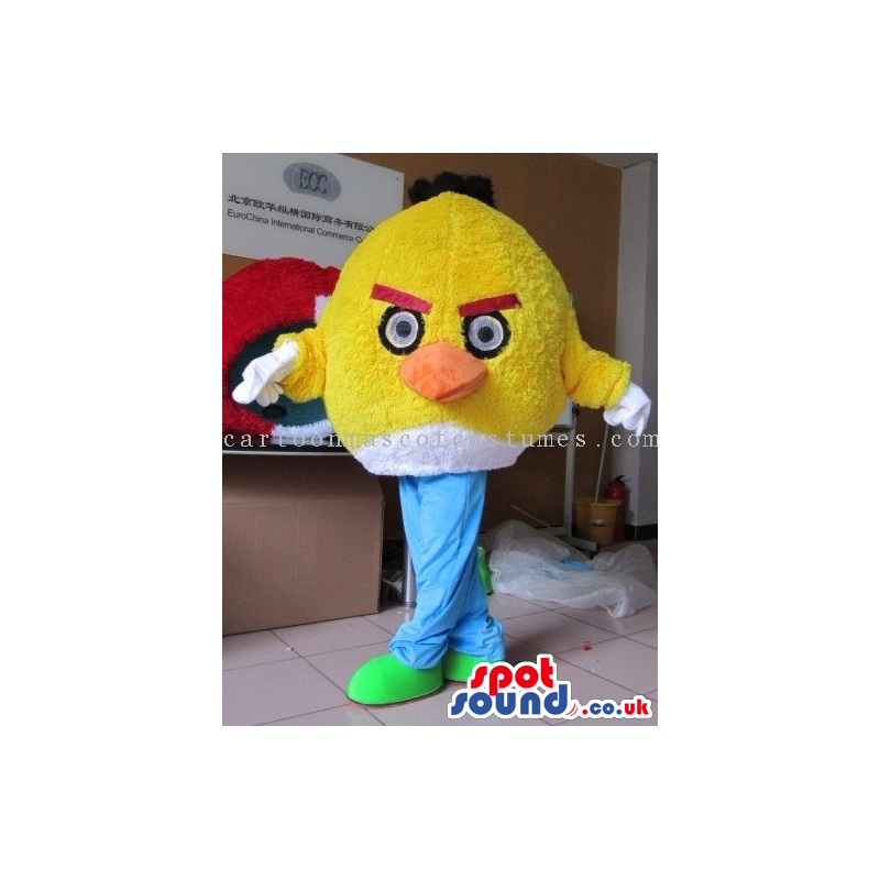 Yellow Angry Birds Video Game Popular Character Mascot - Custom