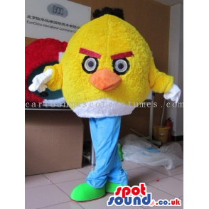 Yellow Angry Birds Video Game Popular Character Mascot - Custom