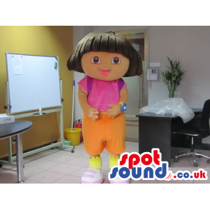 Dora The Explorer Girl Character Mascot From Cartoon Series -