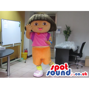 Dora The Explorer Girl Character Mascot From Cartoon Series -