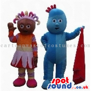Special Boy And Girl Creature Couple With A Red Cloth - Custom