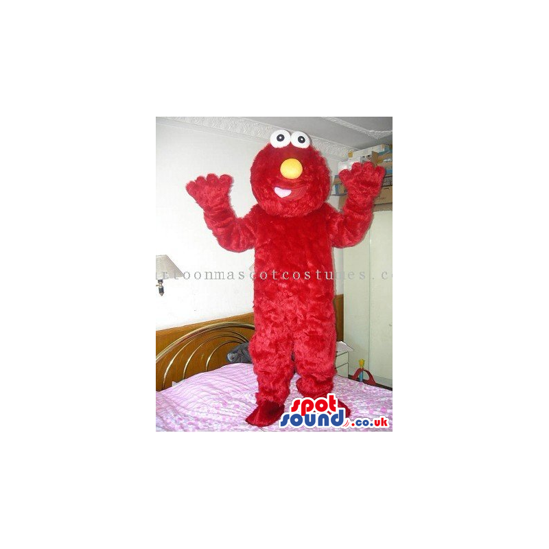 Red Elmo Hairy Sesame Street Tv Series Character Mascot -