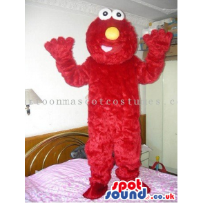 Red Elmo Hairy Sesame Street Tv Series Character Mascot -