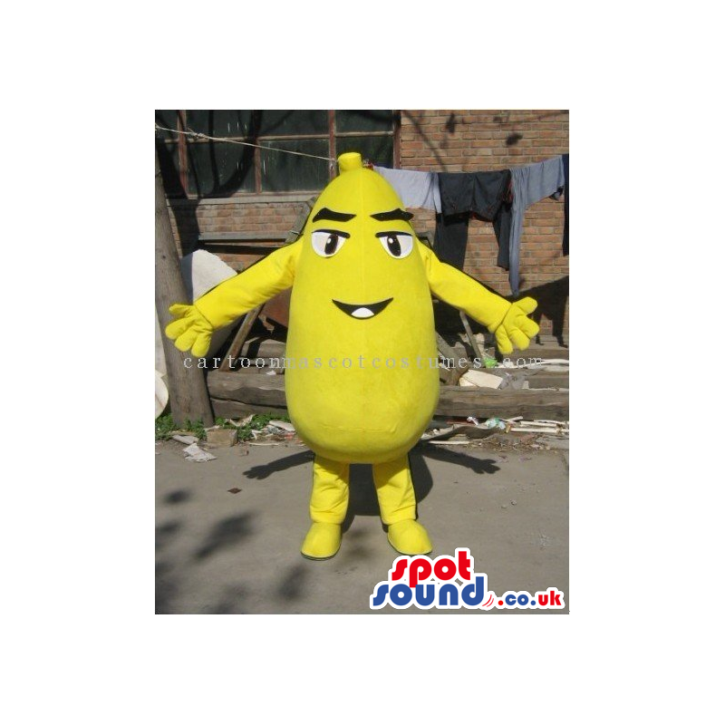 Customizable Catchy Yellow Creature Fantasy Mascot - Custom