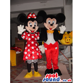 Mickey And Minnie Mouse Couple Classic Cartoon Character