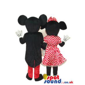 Mickey And Minnie Mouse Couple Classic Cartoon Character