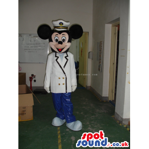 Mickey Mouse Disney Character Wearing Flight Pilot Uniform -