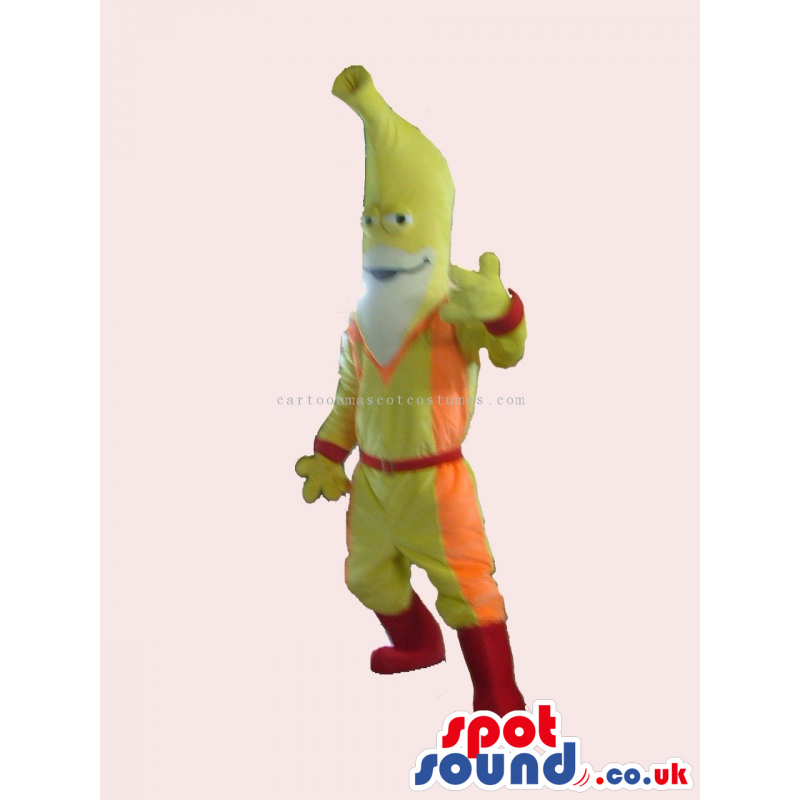 Banana Fruit Character Mascot Wearing Special Clothes - Custom