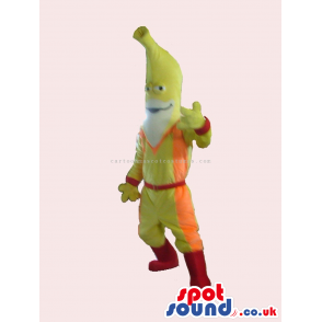 Banana Fruit Character Mascot Wearing Special Clothes - Custom
