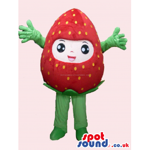 Cute Strawberry Kawaiii Japan Fruit Plush Girl Mascot - Custom