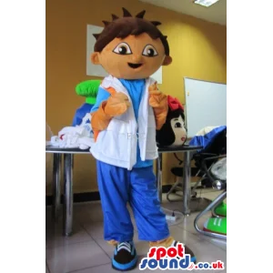 Dora The Explorer Boy Character Mascot With Special Garments -