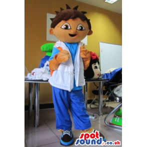 Dora The Explorer Boy Character Mascot With Special Garments -