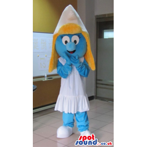 It Smurfs Girl Smurfette Character Tv Cartoon Mascot - Custom