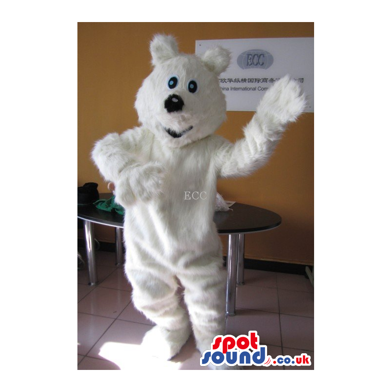 Plain White Polar Bear Plush Animal Mascot Character - Custom
