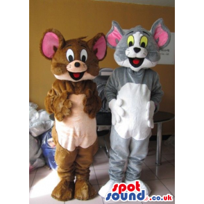 Tom And Jerry Cat And Mouse Couple Cartoon Character Mascots -