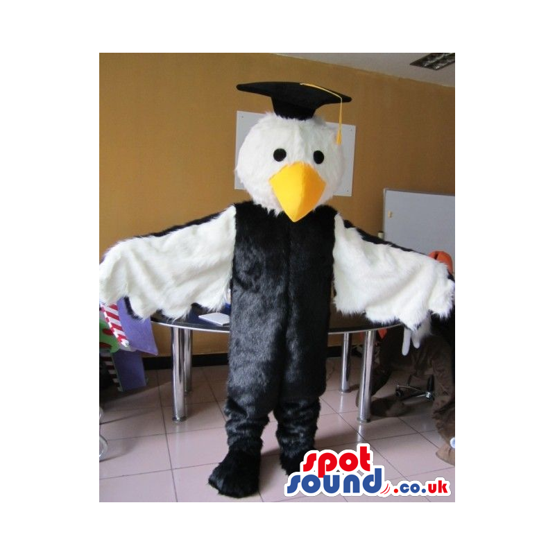 Cute Owl Animal Bird Plush Mascot Wearing A Graduation Hat -