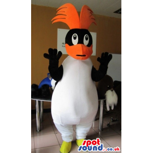 Exotic Macaroni Penguin Bird Animal Mascot With Red Comb -