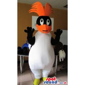 Exotic Macaroni Penguin Bird Animal Mascot With Red Comb -