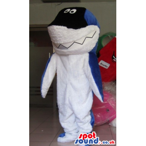 White, Black And Blue Shark Plush Animal Sea Mascot - Custom