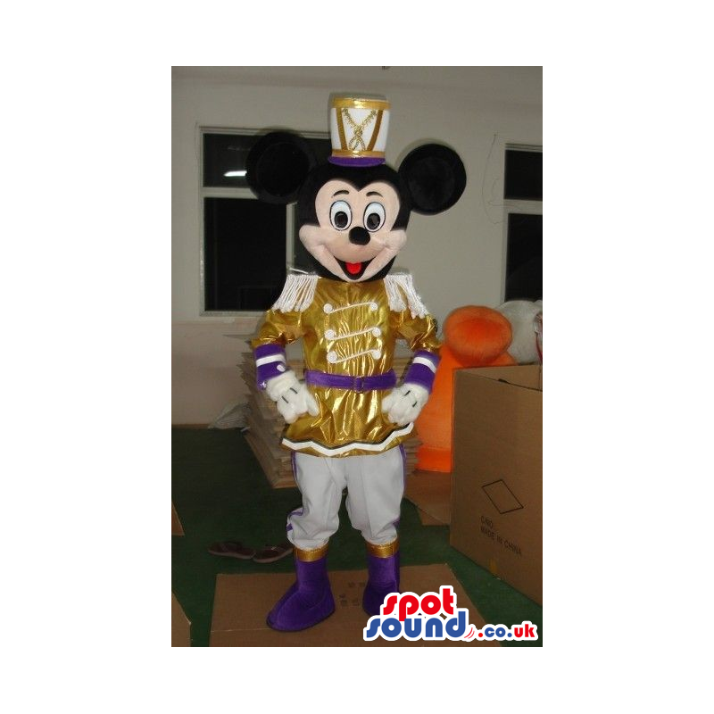 Mickey Mouse Disney Character Wearing Shinny Golden Clothes -