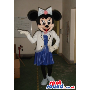 Minnie Mouse Disney Mascot Wearing Flight Attendant Mascot -