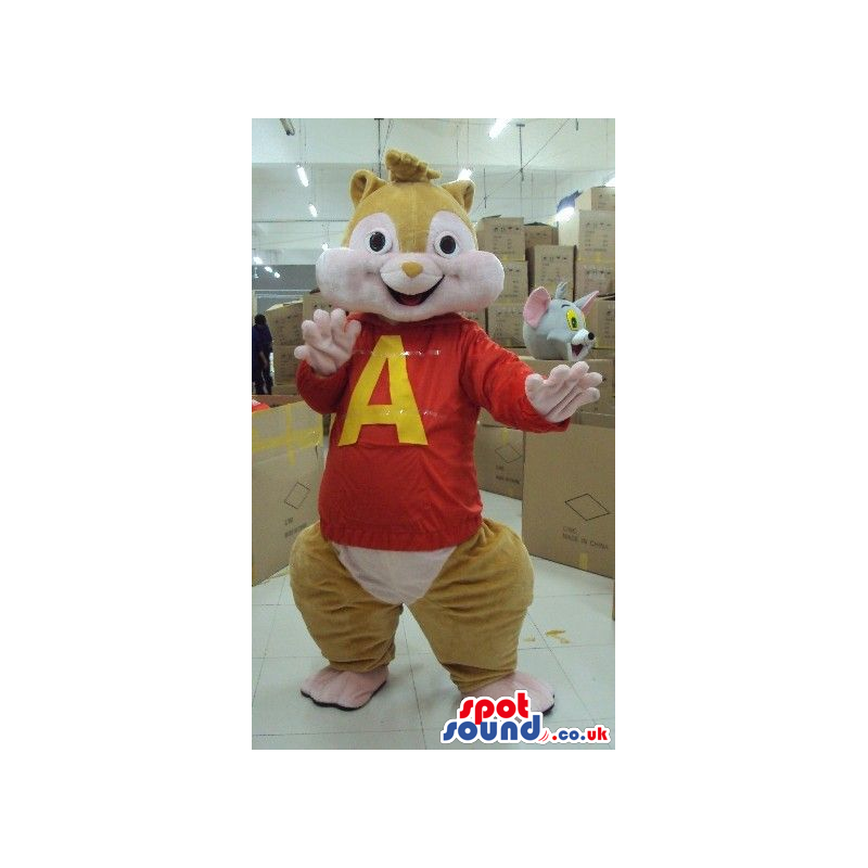 Alvin It Chipmunk Popular Movie Character Mascot With T-Shirt -