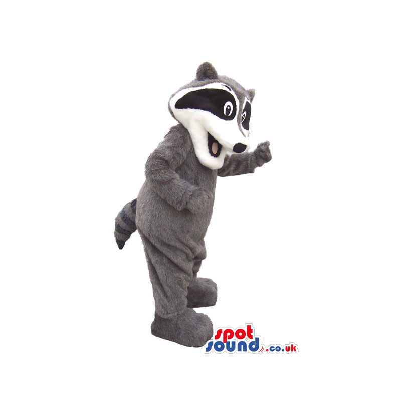 Customizable Cute Grey And Black Skunk Plush Animal Mascot -