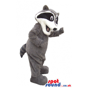 Customizable Cute Grey And Black Skunk Plush Animal Mascot -