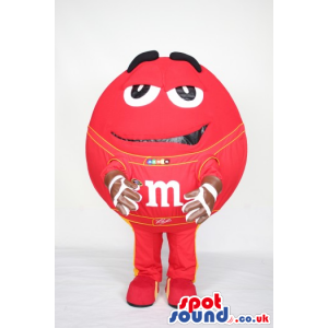 Red M&M'S Chocolate Snack Popular Food Grocery Mascot - Custom