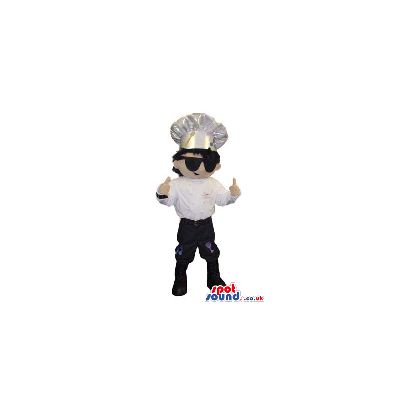 Cool Chef Or Cook Human Character Mascot Wearing Sunglasses -