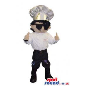 Cool Chef Or Cook Human Character Mascot Wearing Sunglasses -