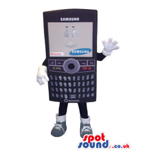 Samsung Brand Cell Phone Mascot With Logo And Brand-Name -