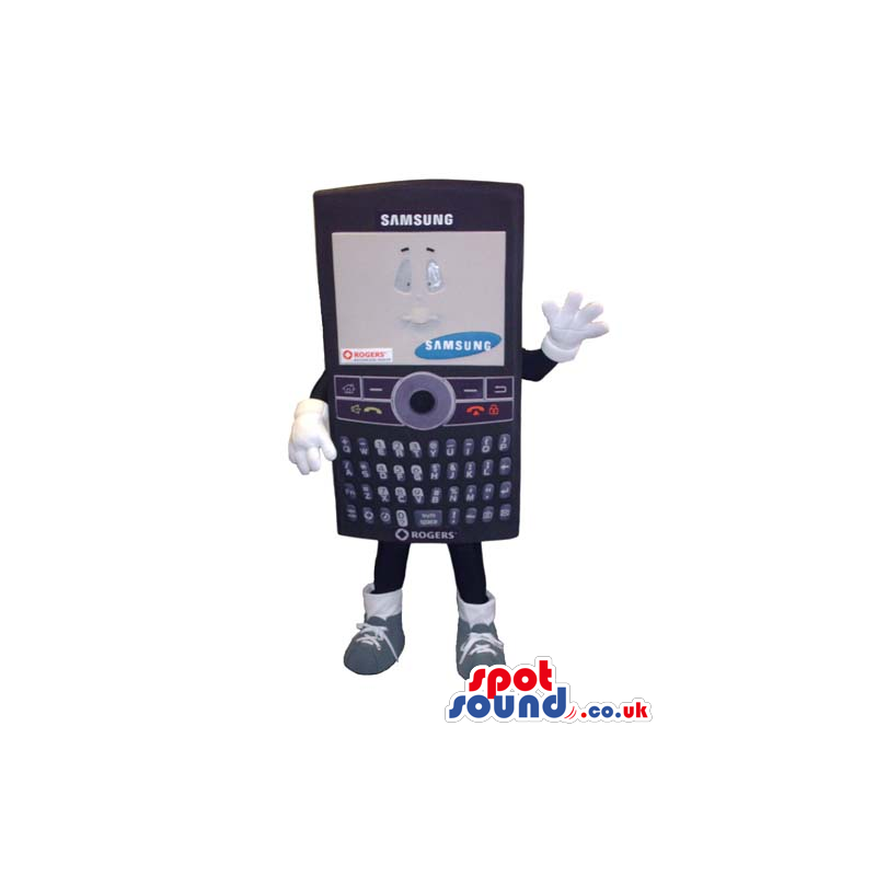 Samsung Brand Cell Phone Mascot With Logo And Brand-Name -