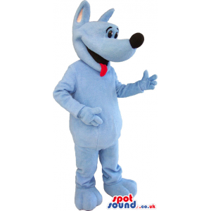 All Blue Dog Animal Plush Mascot With A Red Tongue - Custom