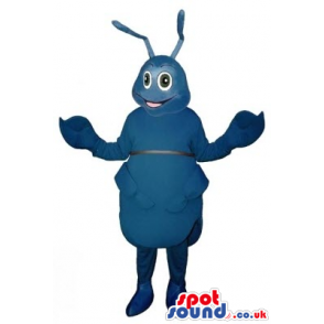 Funny Blue Bug Insect Mascot With Claws And Antennae - Custom