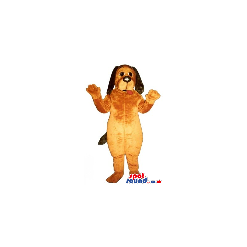 Brown Dog Pet Friend Animal Plush Mascot With Long Ears -